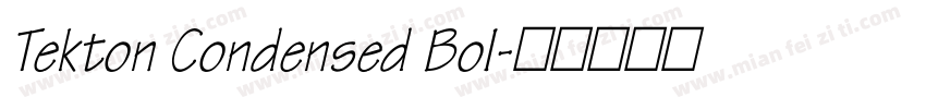 Tekton Condensed Bol字体转换